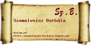 Szemelveisz Borbála névjegykártya